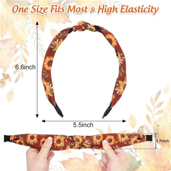 4-Piece Fall Knotted Headbands - Picture 4 of 8